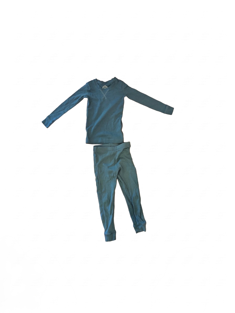 Primary Kids Organic Cotton Pajama Set Slate Blue Size 2-3